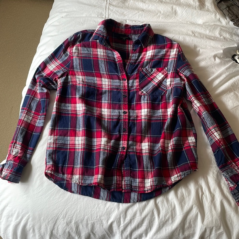 Flannel shirt | Soft/Cozy | Red/White/Blue | Small